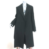 Helmut Lang Trench Coat Black Cotton Size Large Belted Jacket