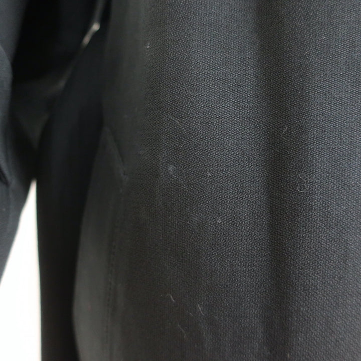 Helmut Lang Trench Coat Black Cotton Size Large Belted Jacket