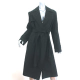 Helmut Lang Trench Coat Black Cotton Size Large Belted Jacket