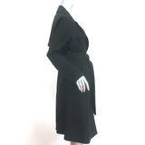 Helmut Lang Trench Coat Black Cotton Size Large Belted Jacket