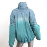 Stella McCartney Retro Denim Windbreaker Jacket Blue Ombre Size 48 NEW