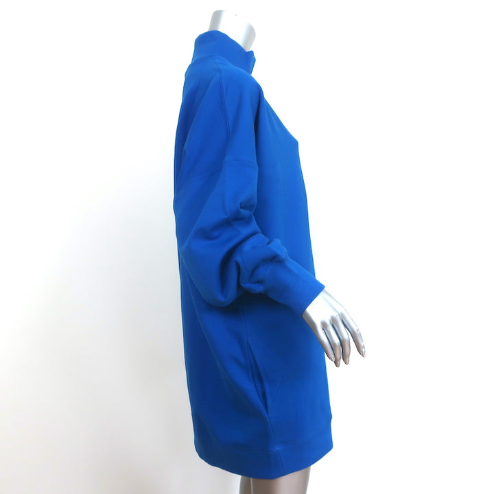 Staud x New Balance Sweatshirt Dress Blue Size Large Long Sleeve Turtleneck NEW