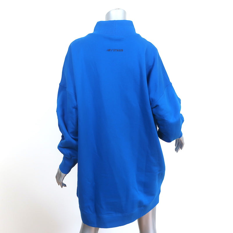 Staud x New Balance Sweatshirt Dress Blue Size Large Long Sleeve Turtleneck NEW