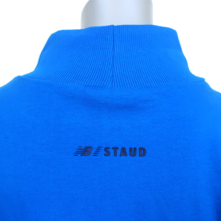 Staud x New Balance Sweatshirt Dress Blue Size Large Long Sleeve Turtleneck NEW