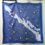 Hermes La Voie Lactee 90cm Scarf Blue Milky Way Print Silk Twill