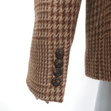 Ralph Lauren Collection Tweed Blazer Brown Checked Wool-Blend Size 12