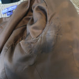 Ralph Lauren Collection Tweed Blazer Brown Checked Wool-Blend Size 12