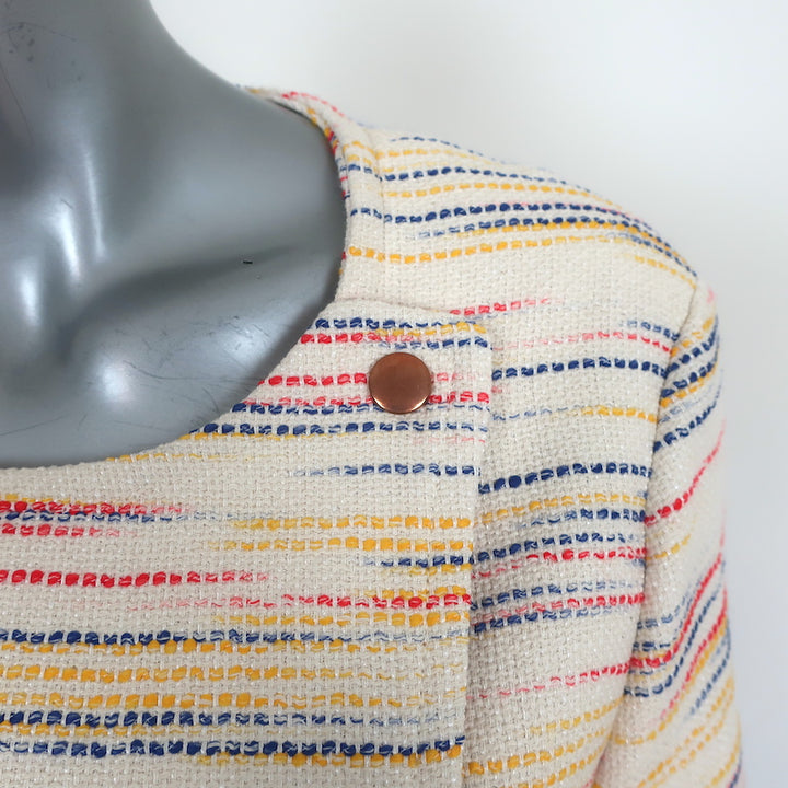 See by Chloe Tweed Jacket Cream/Multi Cotton-Blend Size 42