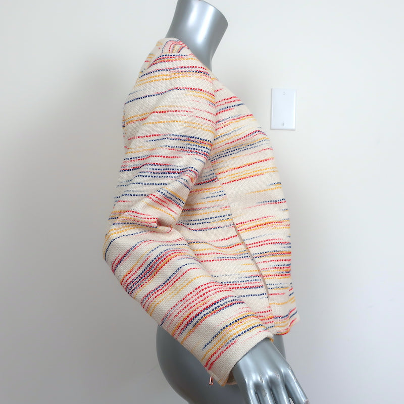 See by Chloe Tweed Jacket Cream/Multi Cotton-Blend Size 42