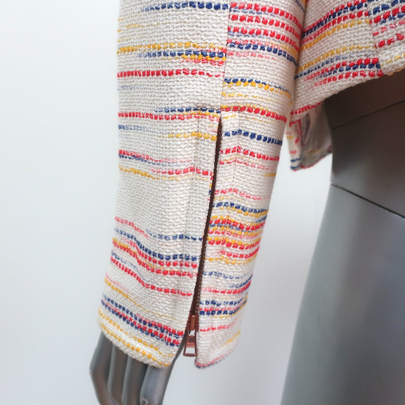 See by Chloe Tweed Jacket Cream/Multi Cotton-Blend Size 42