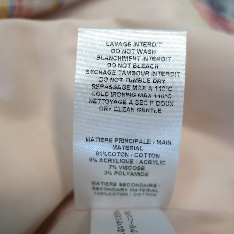 See by Chloe Tweed Jacket Cream/Multi Cotton-Blend Size 42