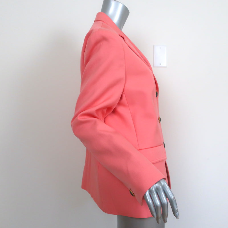 Tory Burch Blazer Salmon Double Weave Cotton Size 12 Three-Button Jacket