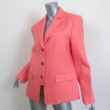 Tory Burch Blazer Salmon Double Weave Cotton Size 12 Three-Button Jacket
