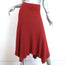 Ulla Johnson Asymmetric Midi Skirt Alessia Crimson Ribbed Knit Size Medium