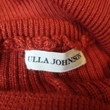 Ulla Johnson Asymmetric Midi Skirt Alessia Crimson Ribbed Knit Size Medium