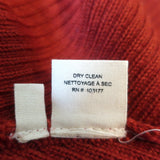 Ulla Johnson Asymmetric Midi Skirt Alessia Crimson Ribbed Knit Size Medium