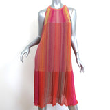 M Missoni Plisse Metallic Knit Dress Multicolor Size 48 Sleeveless Shift