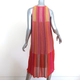 M Missoni Plisse Metallic Knit Dress Multicolor Size 48 Sleeveless Shift