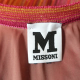 M Missoni Plisse Metallic Knit Dress Multicolor Size 48 Sleeveless Shift