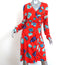 Diane von Furstenberg Julian Wrap Dress Asher Vermillion Floral Size 14 NEW