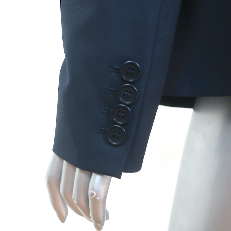 Theory Gabe N Blazer Navy Stretch Wool Size 12 One-Button Jacket