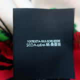 Gucci Needlepoint Floral Print Scarf Red/White Silk Twill NEW