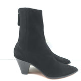 Aquazzura Saint Honore 70 Boots Black Suede Size 38.5 Pointed Toe High Heel