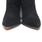 Aquazzura Saint Honore 70 Boots Black Suede Size 38.5 Pointed Toe High Heel