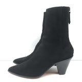 Aquazzura Saint Honore 70 Boots Black Suede Size 38.5 Pointed Toe High Heel