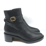 Celine Jodhpur Boots Black Leather Size 39 Mid-Heel Ankle Boots NEW