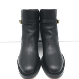 Celine Jodhpur Boots Black Leather Size 39 Mid-Heel Ankle Boots NEW