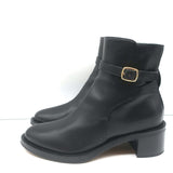 Celine Jodhpur Boots Black Leather Size 39 Mid-Heel Ankle Boots NEW