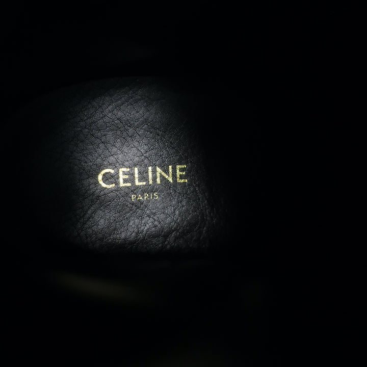 Celine Jodhpur Boots Black Leather Size 39 Mid-Heel Ankle Boots NEW
