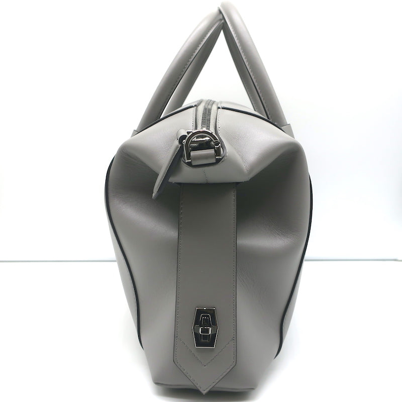 Givenchy Small Antigona Soft Bag Pearl Grey Leather Crossbody