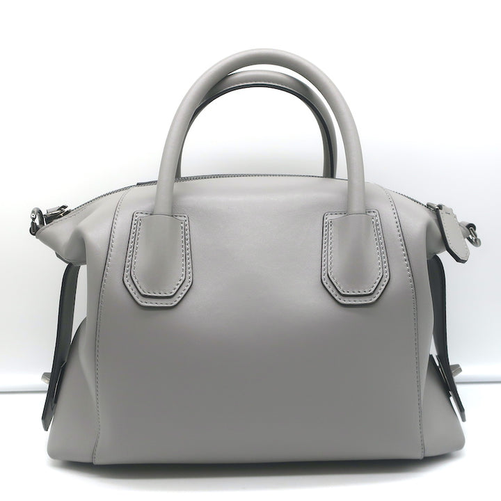 Givenchy Small Antigona Soft Bag Pearl Grey Leather Crossbody