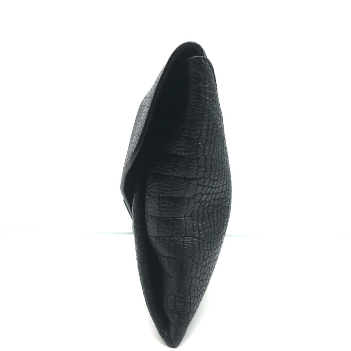 Givenchy Antigona Envelope Clutch Black Croc-Stamped Leather Bag