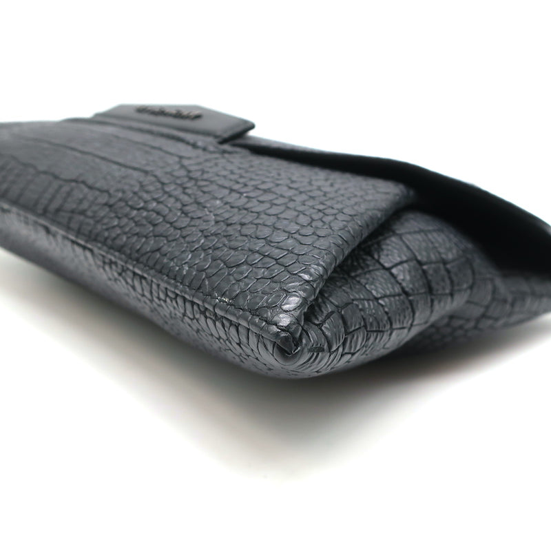 Givenchy Antigona Leather Evening Envelope Clutch Bag, Black