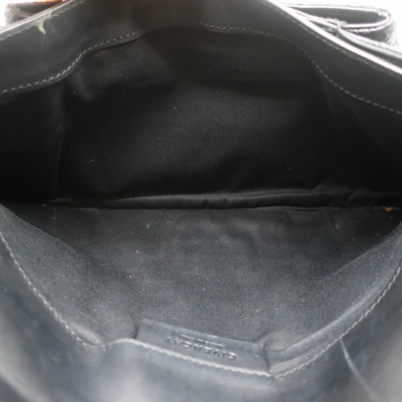 Givenchy Antigona Envelope Clutch Black Croc-Stamped Leather Bag