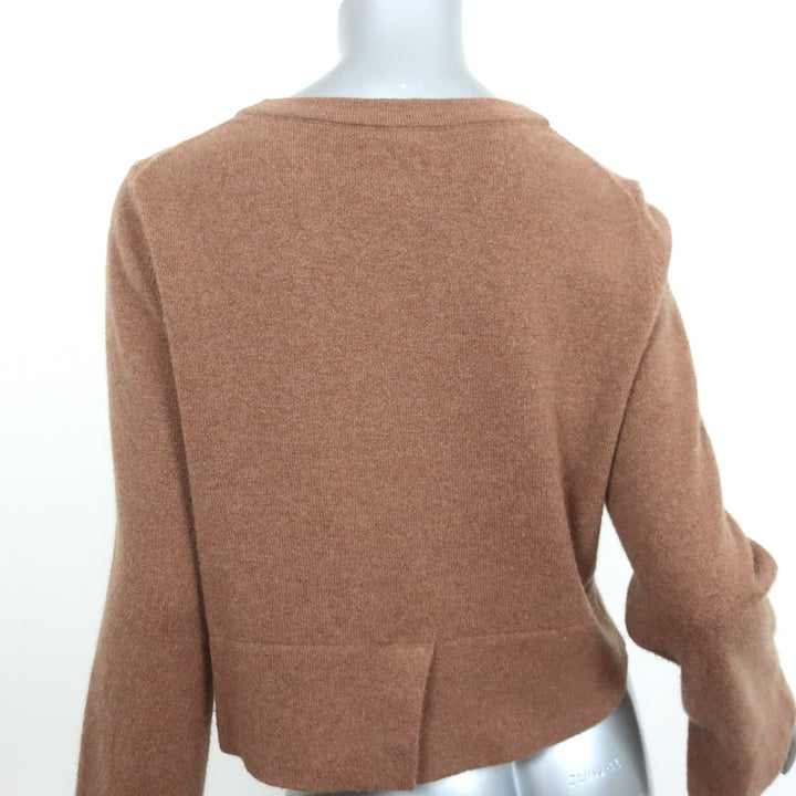 Soyer Cashmere Sweater Brown Size Medium Bell Sleeve Pullover