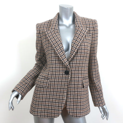 Isabel Marant Etoile Kerstin Jacket Brown Houndstooth Size 36 One-Button Blazer