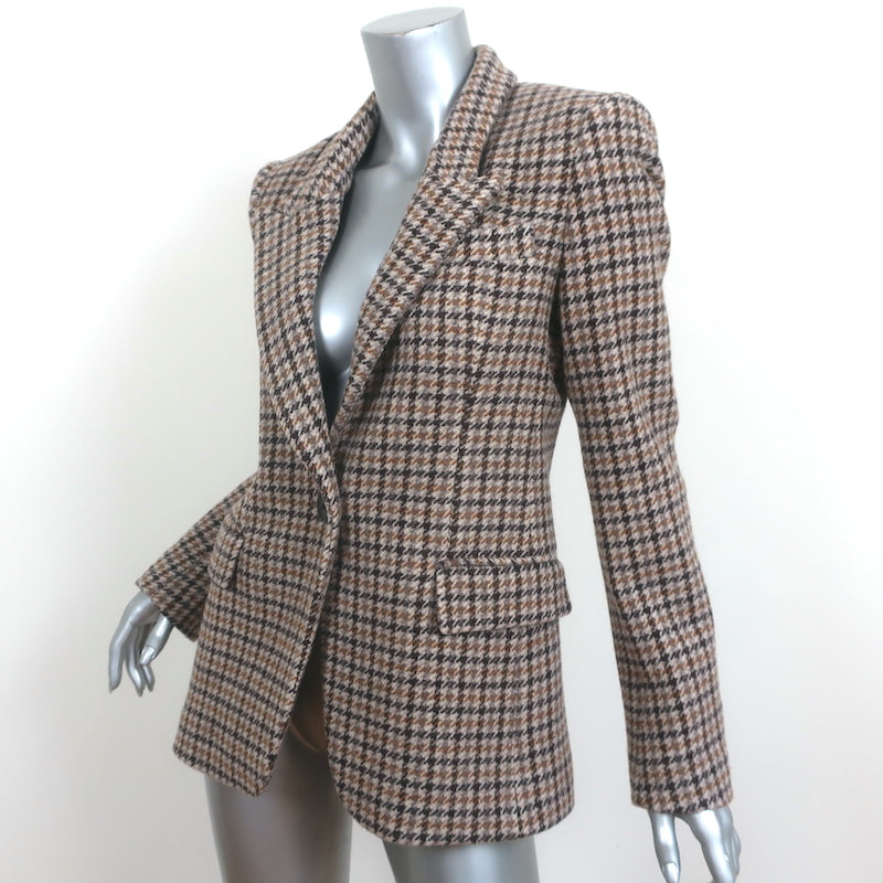 Isabel Marant Etoile Kerstin Jacket Brown Houndstooth Size 36 One-Button Blazer