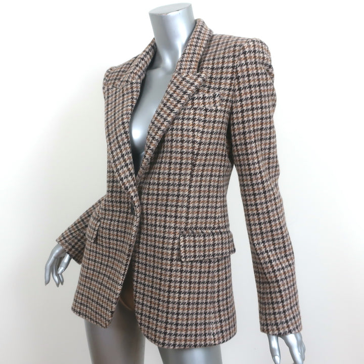 Isabel Marant Etoile Kerstin Jacket Brown Houndstooth Size 36 One-Button Blazer
