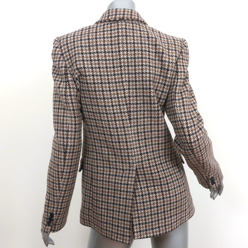 Isabel Marant Etoile Kerstin Jacket Brown Houndstooth Size 36 One-Button Blazer