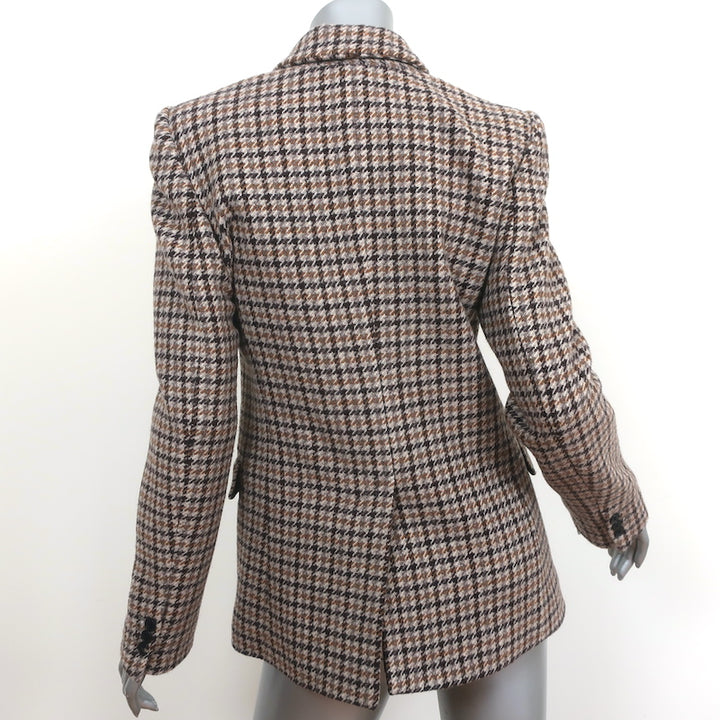 Isabel Marant Etoile Kerstin Jacket Brown Houndstooth Size 36 One-Button Blazer