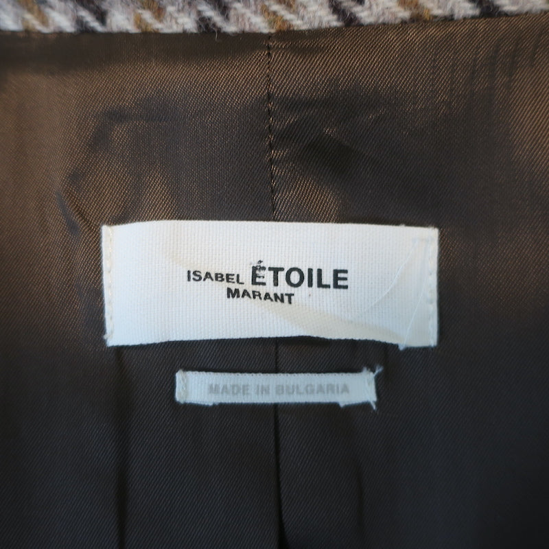 Isabel Marant Etoile Kerstin Jacket Brown Houndstooth Size 36 One-Button Blazer