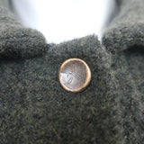 Peter Cohen Boucle Coat Very Dark Green Wool-Cotton Size Medium