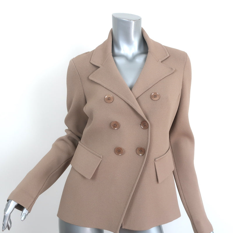 Mango Wool Blend Double Breasted Tailored Coat, Brown, XXS