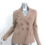 Scanlan Theodore Double Breasted Tailored Jacket Camel Crepe Knit Size Medium