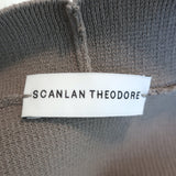 Scanlan Theodore Peplum Wrap Jacket Light Gray Crepe Knit Size Medium