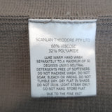 Scanlan Theodore Peplum Wrap Jacket Light Gray Crepe Knit Size Medium